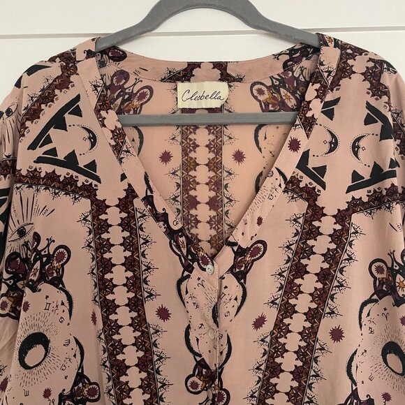 Cleobella Floral Cropped Top with Tie Size M - Picture 3 of 4